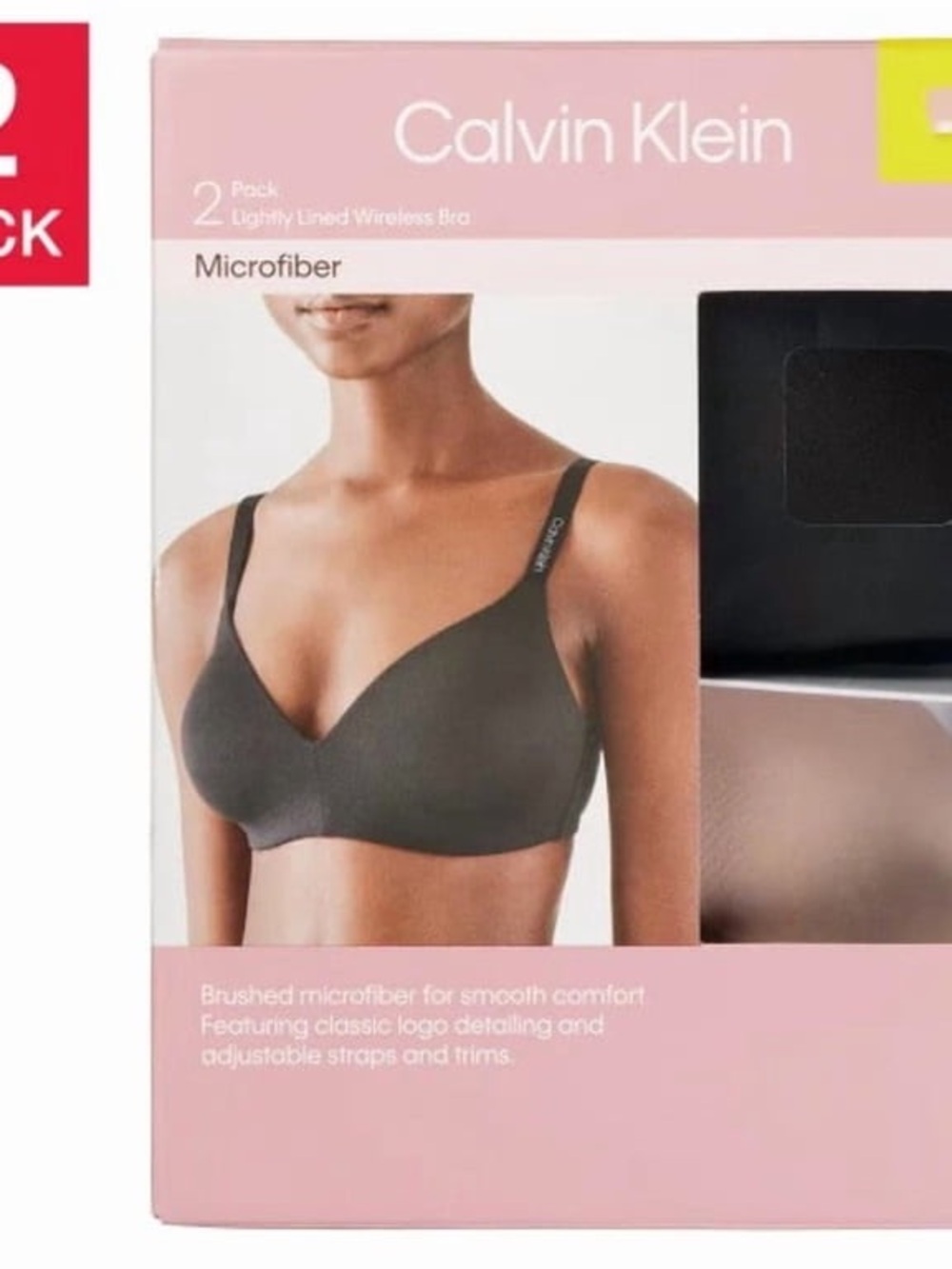 Calvin Klein Black Lightly Lined Wireless Microfiber Bra